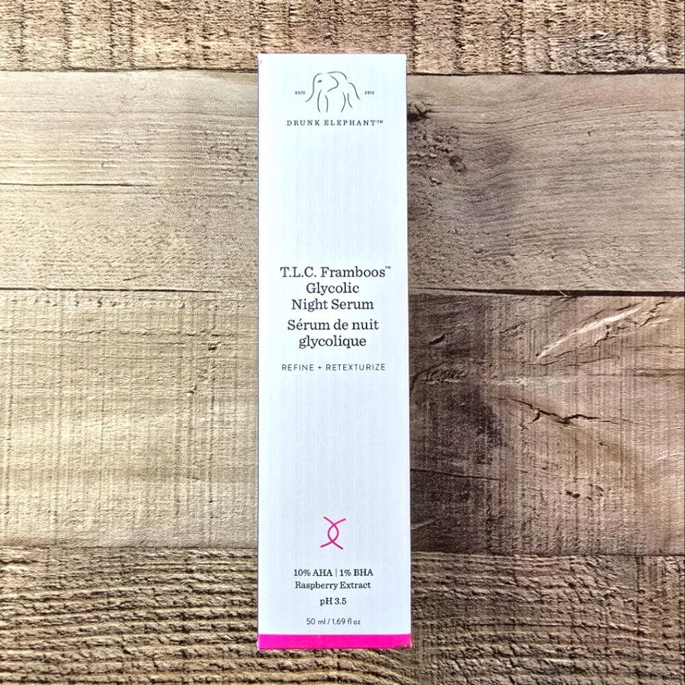 Drunk Elephant TLC Framboos Glycolic Resurfacing Night Serum 50ML Full Size NIB